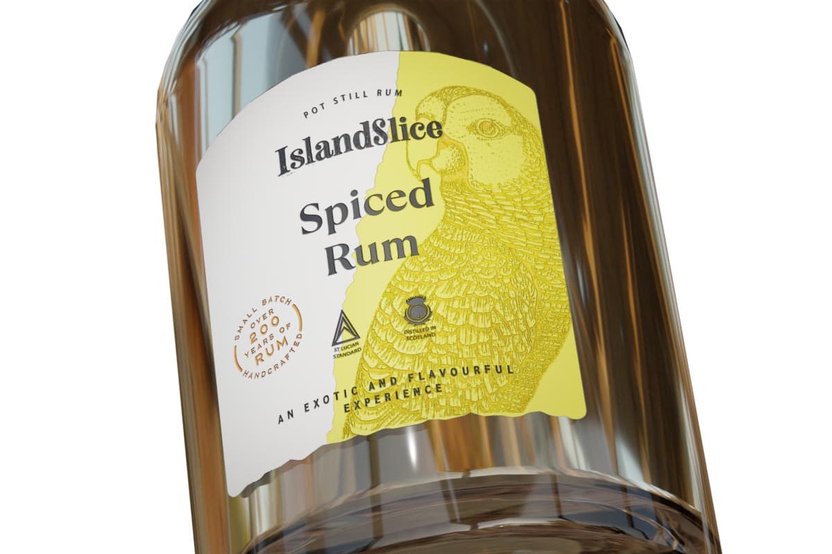 The label of Spiced Rum